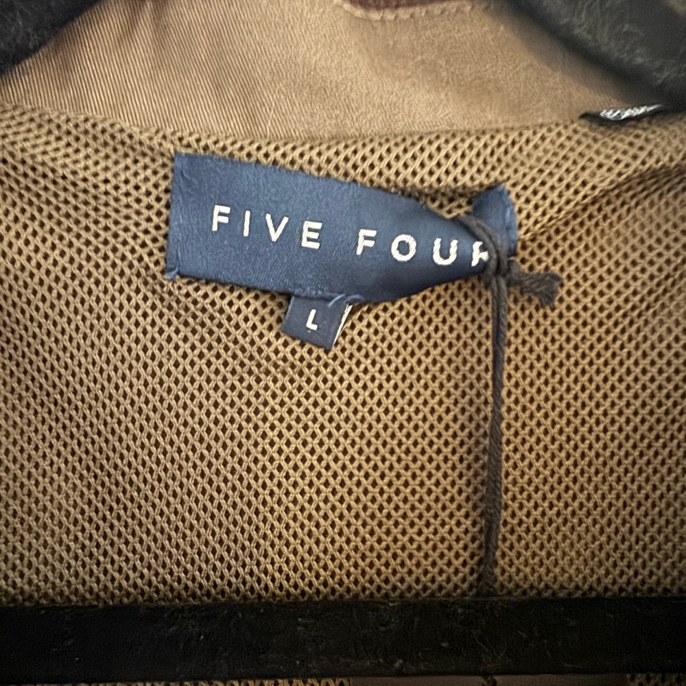 Five Four Olive Zip Front Jacket with BrownCordur… - image 4